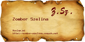 Zombor Szelina névjegykártya